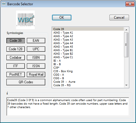 Barcode Selector