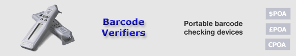Barcode verifiers for ISO and ANSI bar code checking. Full quality report against official specifications.
