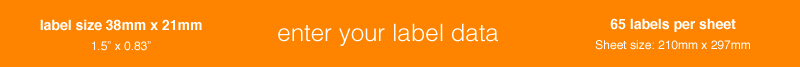 enter barcode label data