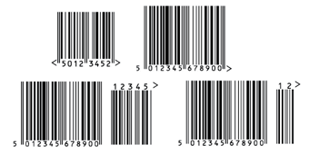 EAN barcodes - Regular EAN-13, EAN-8, EAN 13+2 and EAN 13+5